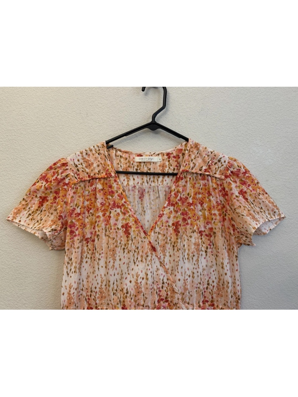 Christy Dawn the dawn dress midi sunset Gladiola-print Sz XL organic cotton - Picture 5 of 11